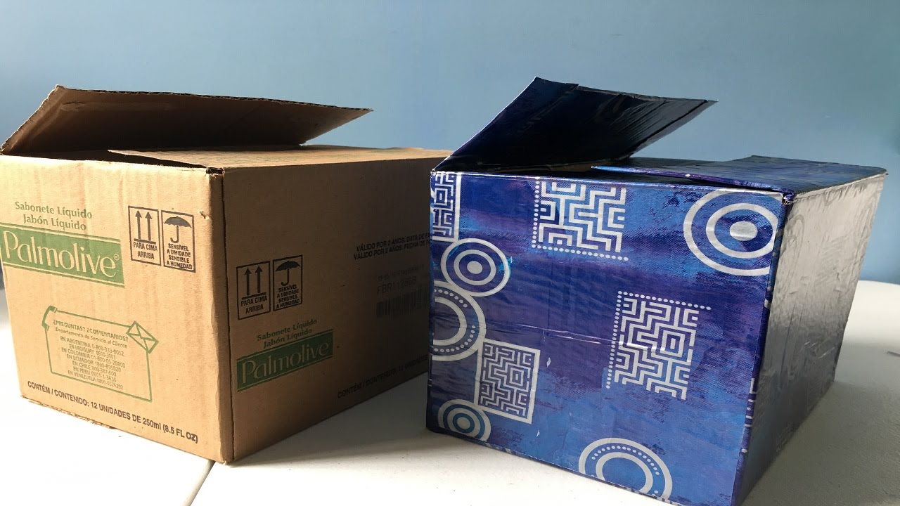 ★Como Encapar Caixa de Papelão- Reciclagem