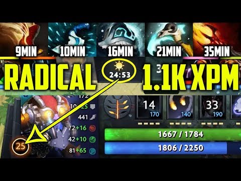 WTF! RADICAL 25 LVL IN JUST 24 MIN - WITH 10 MIN DAGGER PRO TINKER DOTA 2