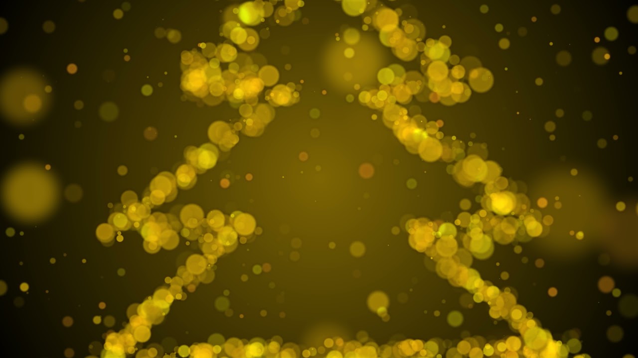 60:00 Minutes / Christmas Tree From Bokeh Particles Holidays and Christmas Background Screensawer 4K