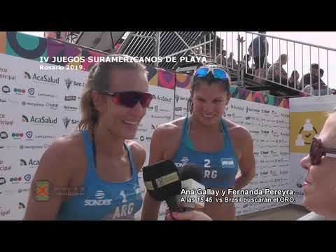 La dupla Argentina Ana Gallay y Fernanda Pereyra en busca del Oro vs Brasil