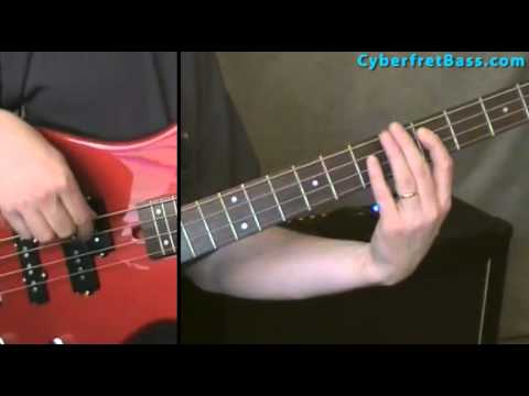 Funky Bass Groove in E Mixolydian - Part 1 | CyberfretBass.com