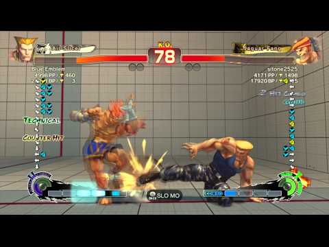 SSFIVAE~ Guile (Blue Emblem) vs.  Adon (sitone 2525) HD