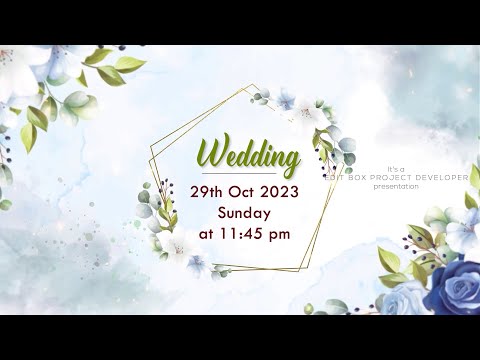 Floral Wedding Invitation Title_02 For Premiere Pro 2023 || Premiere Pro Project Download ||#editbox