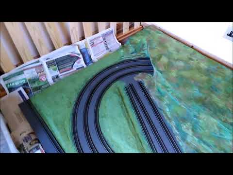 Hornby Model Railway Trainset Layout Part 15 Laying and Sticking the First Layer of Scatter
