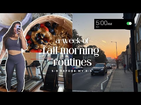 week of fall morning routines | productive & realistic 5-9 before my 9-5
