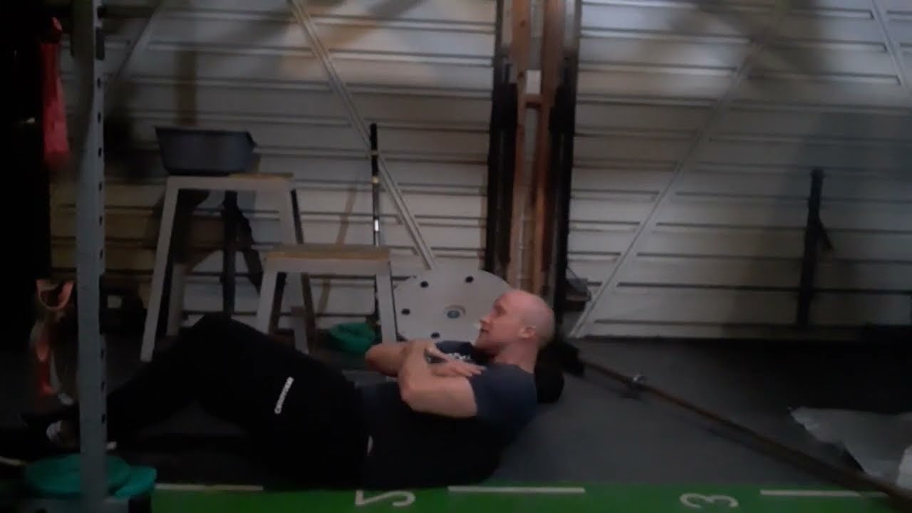 Gym Exercise- Core rolling crunch