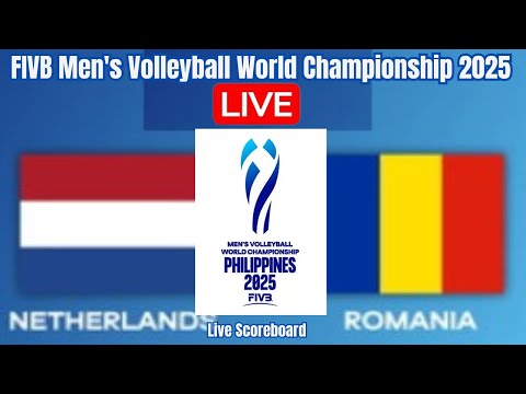 Live: Netherlands Vs Romania | FIVB Men's Volleyball World Championship 2025 | Play by Play