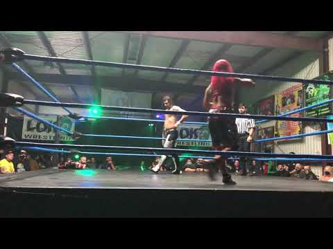 Stoney Only heckling Nathan Bradley at LOKO Wrestling