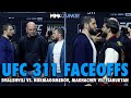 UFC 311 Faceoffs Makhachev Vs Tsarukyan 2 Dvalishvili Vs Nurmagomedov First Staredowns