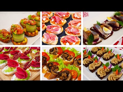 6 видов самых легких и вкусных бутербродов на любой праздничный стол!