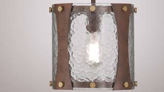 1_Watch A Video About the Fable Rust Brown and Antique Brass Mini Pendant Light