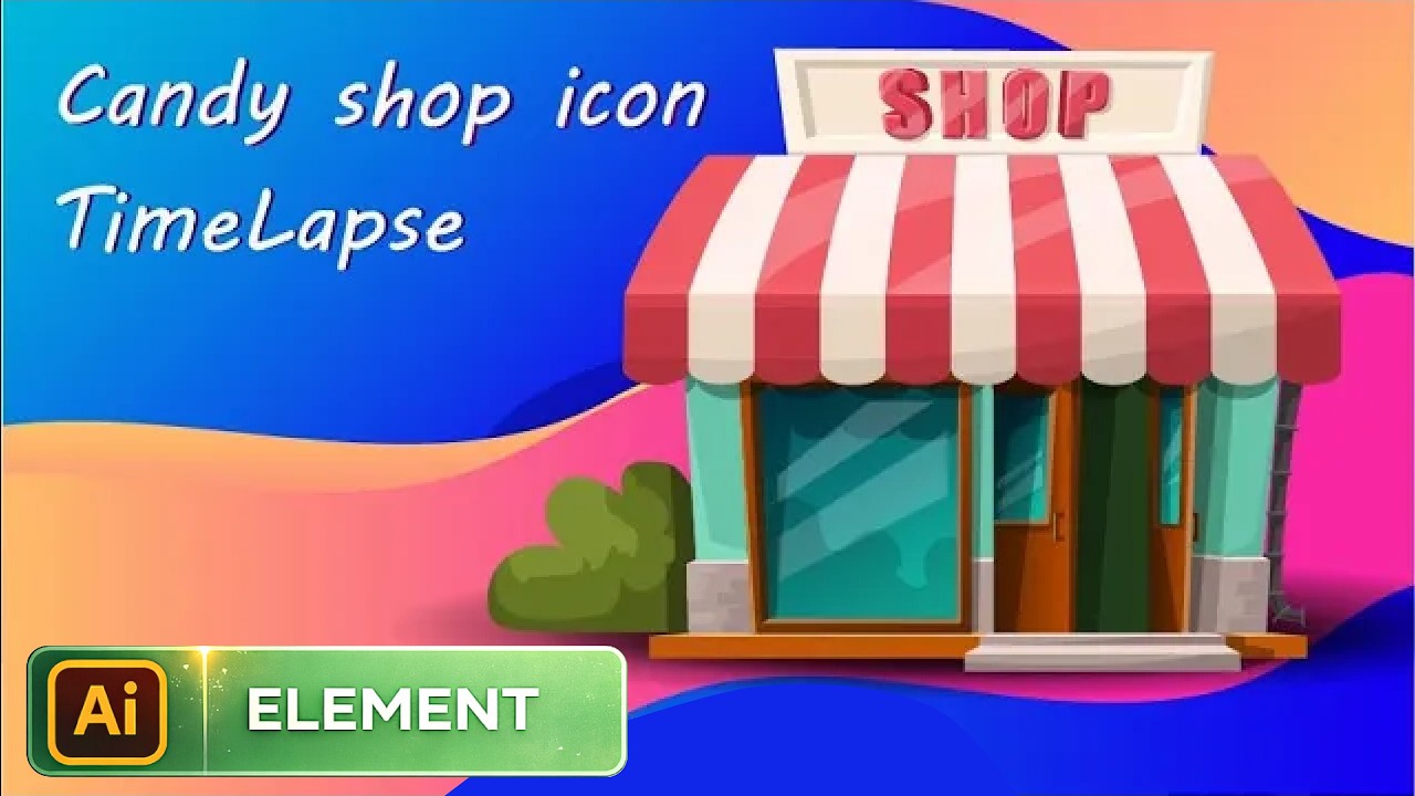 Vector drawing store icon illustration.