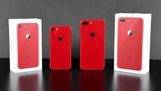 Apple iPhone 8 &amp; Apple iPhone 8 Plus (RED): Unboxing &amp; Review