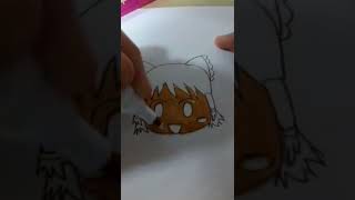 ゆっくり霊夢を描いてみた(メインチャンネルにアップ済み)　#shorts #ゆっくり霊夢　#博麗霊夢　#描いてみた