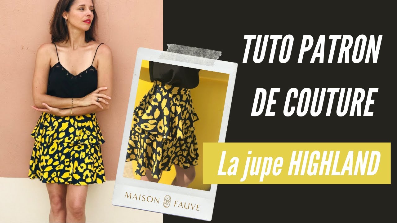 Patron couture jupe Highland / PDF (A4, A3, A0, US Letter) - Cadres, Calques par Taille, Vidéoprojection