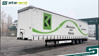 Krone Megatrailer Hubdach Liftachse Palettenanschlagleisten Safe Curta gardin sættevogn | Billede 4 - Autoline