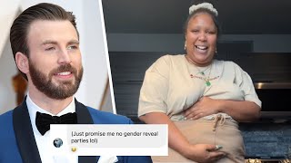 Chris Evans RESPONDS After Lizzo Jokes She's Pregnant With His Baby video