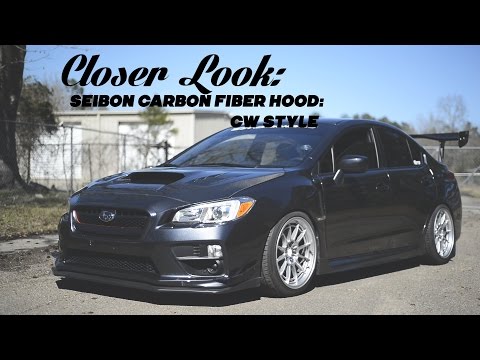Closer Look 2015 Subaru WRX Seibon CW Carbon Fiber Hood