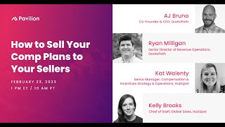 Webinar: How to Sell Your Comp Plans to Your Sellers