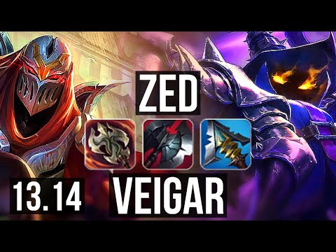 ZED vs VEIGAR (MID) | 6/0/10, 1.5M mastery, 900+ games, Dominating | EUW Master | 13.14
