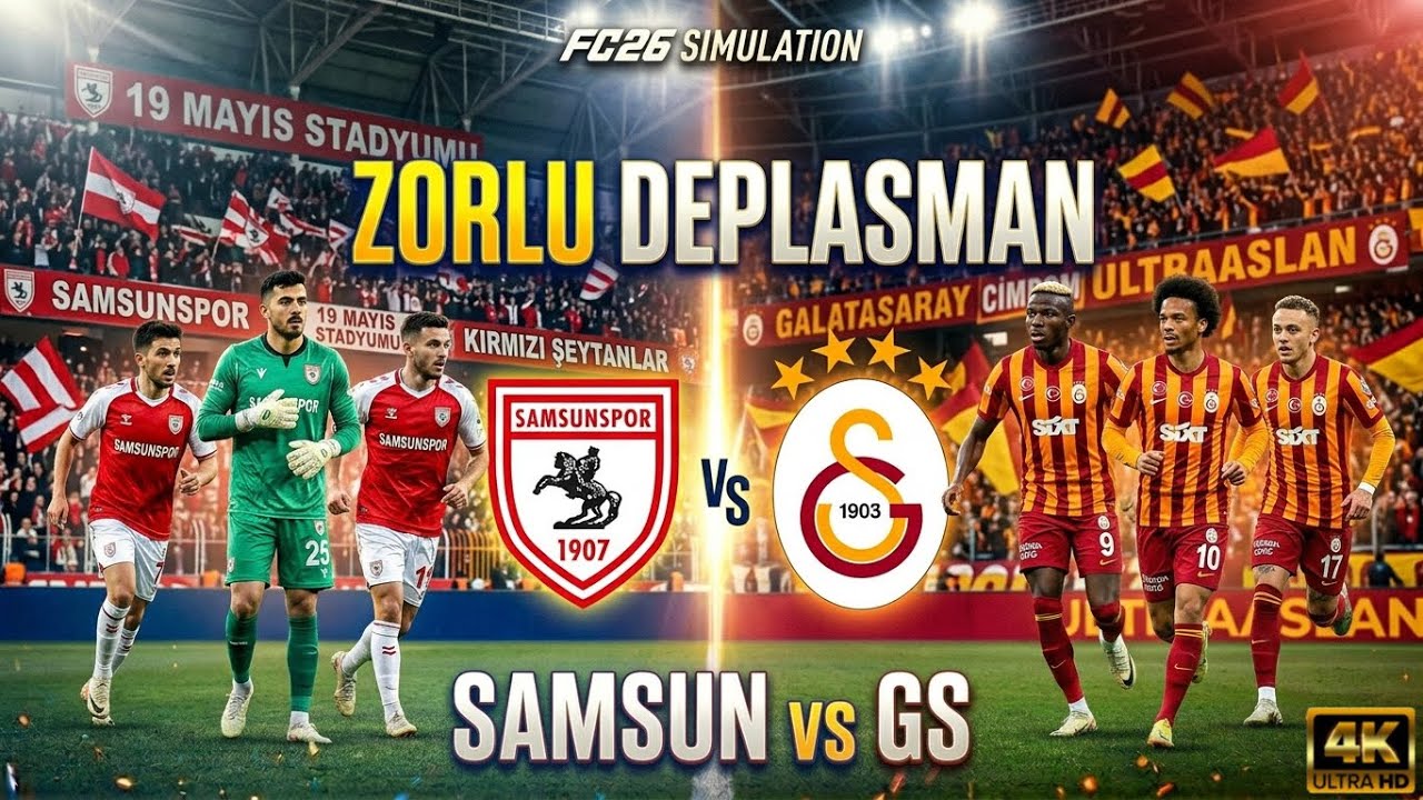 Samsunspor - Galatasaray ⚔️ Zorlu Deplasman | FC26 Simülasyon 4K