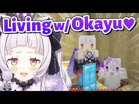 VRoom / Hololive Clips - Shion happy to be living with Okayu(?)【Minecraft/Hololive Clip/EngSub】