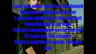 Lyrics Jesse McCartney What&#39;s Your Name?