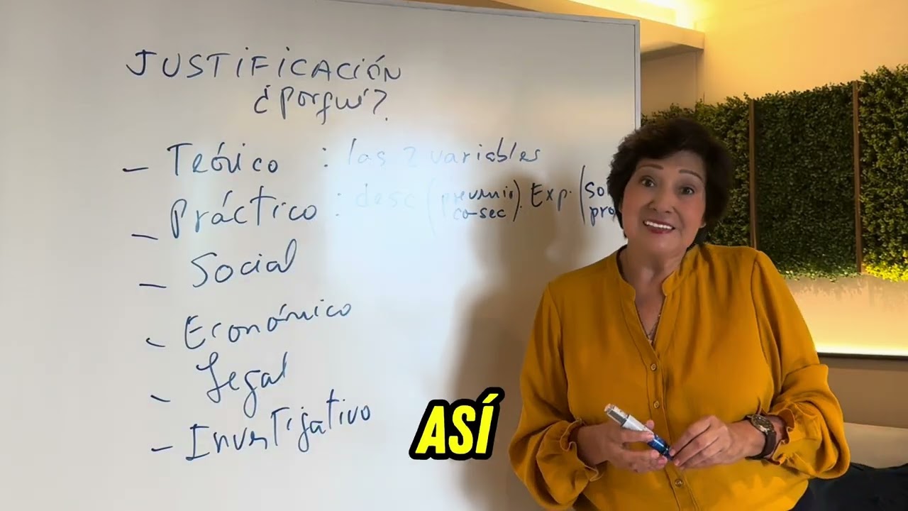 PASO A PASO PARA REALIZAR LA JUSTIFICACIÓN DE LA TESIS