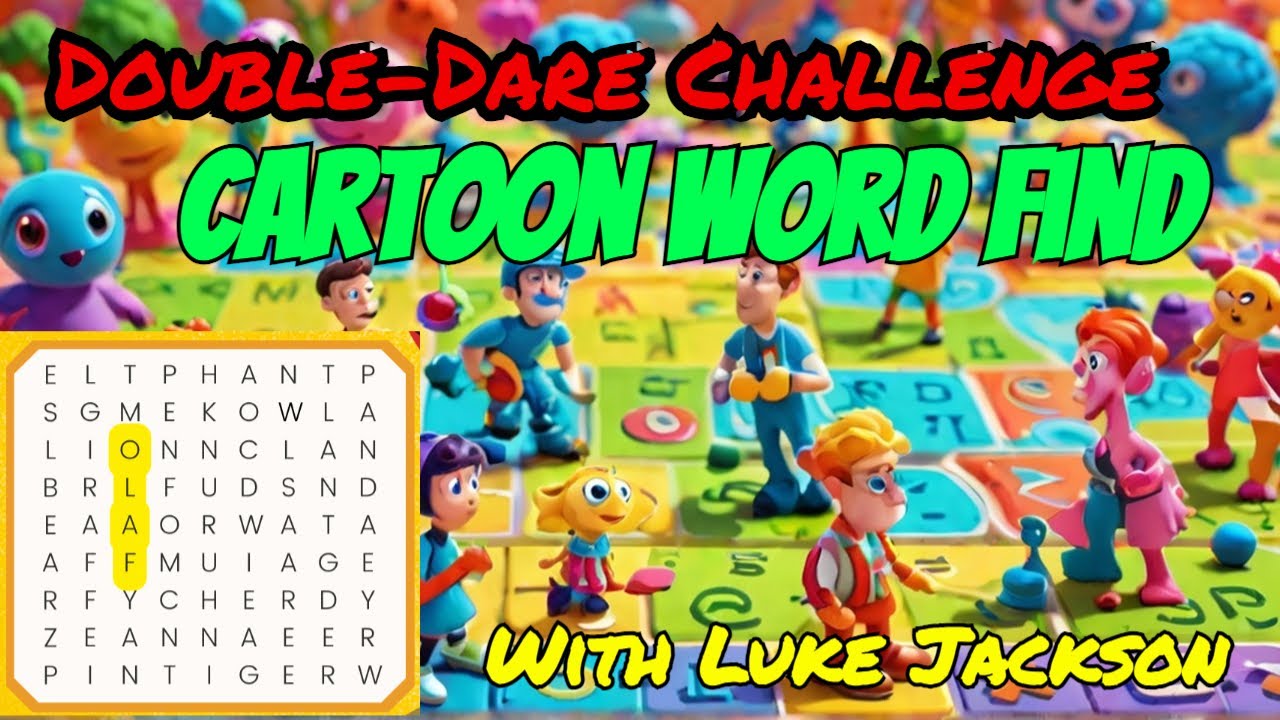 Awesome Cartoon Characters Word Search!