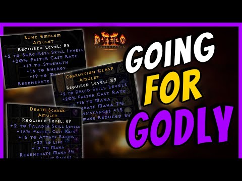 Can I get the Most GODLY Amulet EVER from 100 Caster Ammy Crafts - Diablo 2 Resurrected
