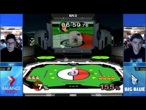 NGPU 33 SSBM - Twisty (Jigglypuff) vs. STOC$ (Sheik, ICs) - Melee Ladder