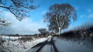 Winter Drive Single Track Road Perthshire Scotland