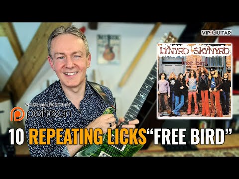10 epische Repeating Licks aus dem legendären Solo von "Free Bird" Lynyrd Skynyrd