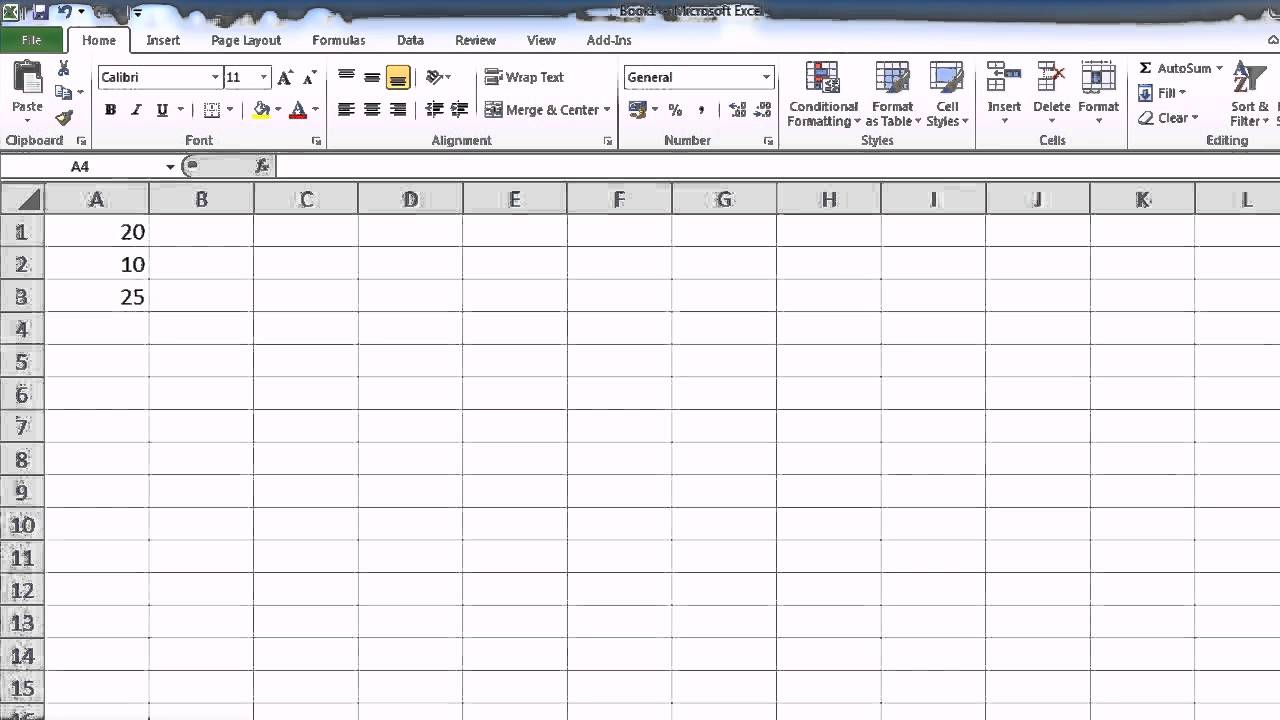 Excel AutoSum Shortcut