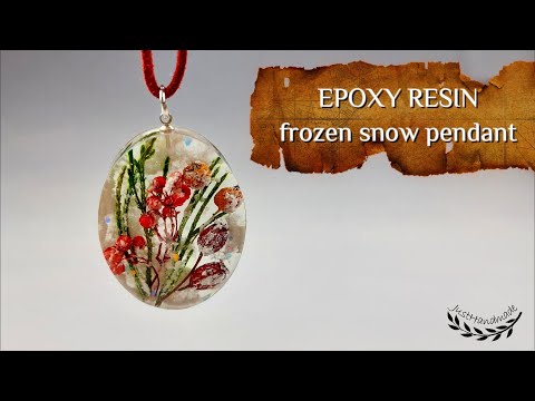 ~JustHandmade~ Epoxy resin winter / Frozen snow jewelry - tutorial / DIY / Jewelry design