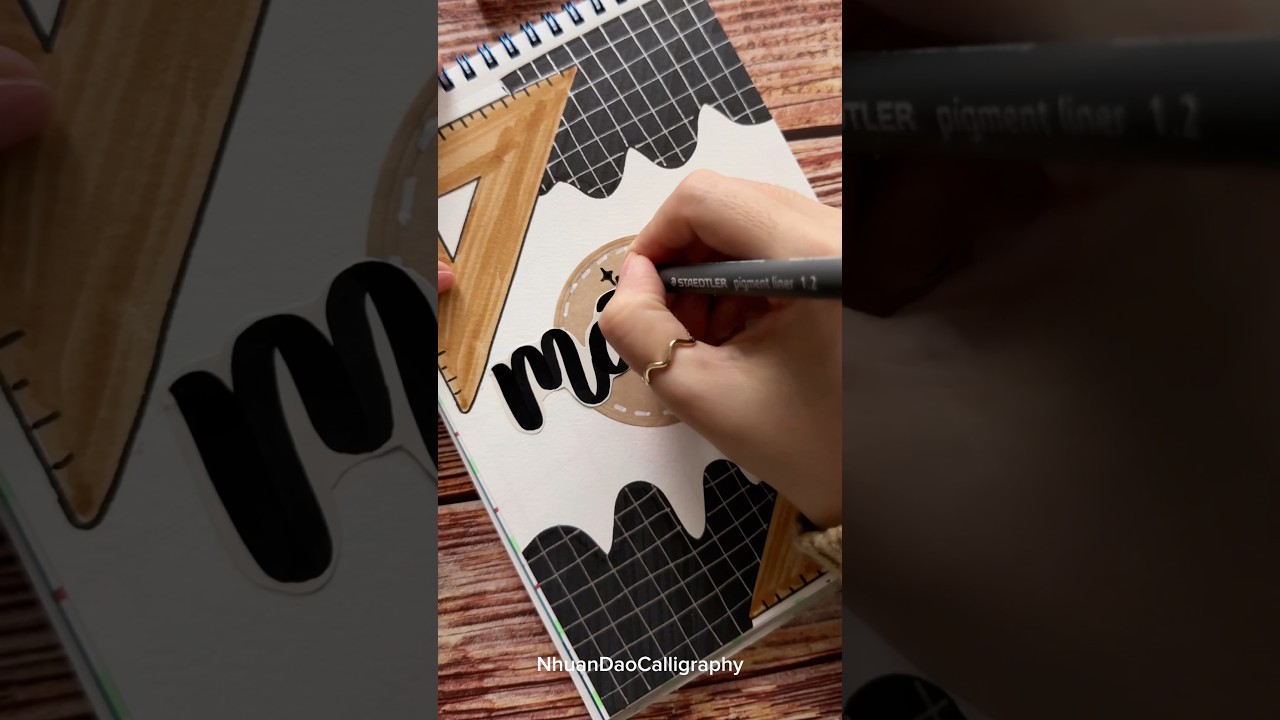 Front Page Idea: Maths ✨#NhuanDaoCalligraphy #Calligraphy #FrontPage #Lettering #shorts