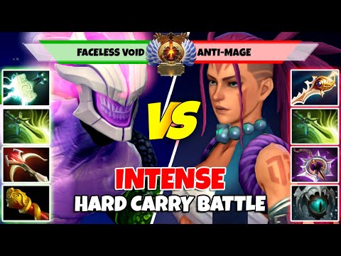 FACELESS VOID (Carry) vs ANTI-MAGE (Carry) - Epic Battle Of Divine Rank Dota 2 Players - Z Dota 2