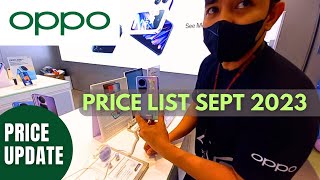 OPPO PHONES PRICE LIST UPDATE SEPTEMBER 2023 | Reno 10 Series Oppo Find N2 Flip Oppo Reno 8 Oppo A78