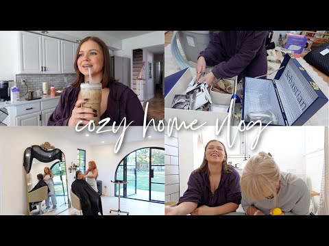 COZY HOME VLOG: family time, nursery organizing, bob cut, grandma visits, basement update & MORE 🍂