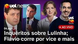 Lulinha: Dino autoriza inquéritos; Flávio Bolsonaro corre por vice; grupo pretendia atacar STF e +