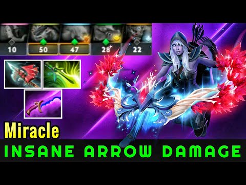 Miracle [Drow Ranger] Insane Arrow Damage Full Agility Build 7.22 Dota 2