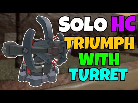 SOLO HARDCORE TRIUMPH WİTH TURRET + EASY GUIDE | TDS Tower Defense Simulator