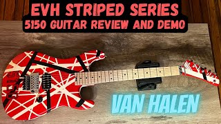 Video thumbnail for EVH Striped Series 5150 Guitar Review - Red White And Black - Eddie Van Halen by Marty5150