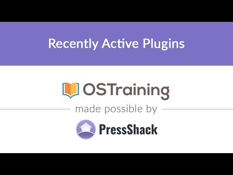 WordPress Development Lesson 11 Recently Active Plugins