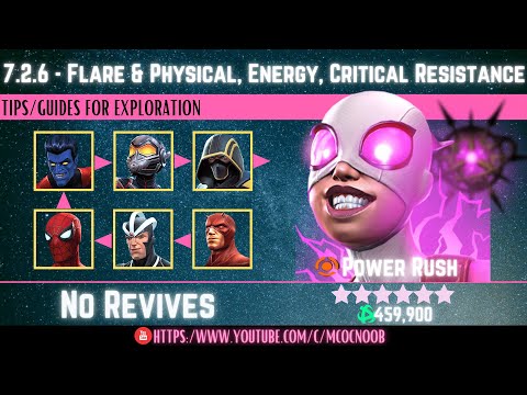 MCOC: Act 7.2.6- Flare & Energy, Physical & Critical Resistance-Gwenmaster-PowerRush(Book 2,Act 1.2)