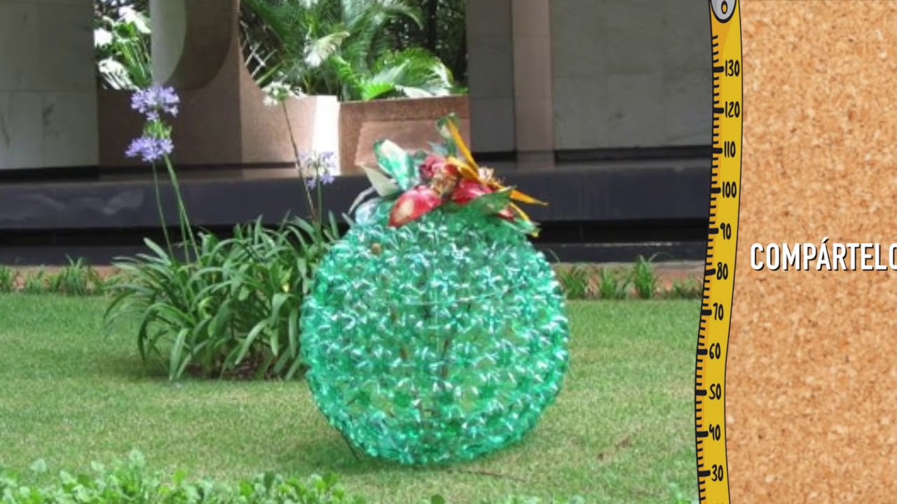 10 Hermosos Adornos Navideños Gigantes Reciclando Botellas De Plástico