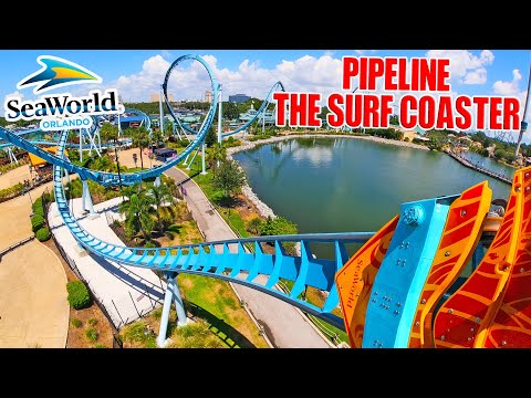 Ride Pipeline: The  Surf Coaster at SeaWorld Orlando (Nov 2025) [4K]