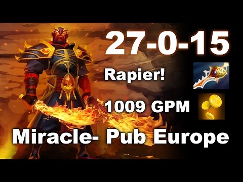 Miracle- 22 Minute Rapier 1009 GPM Ember Spirit Dota 2