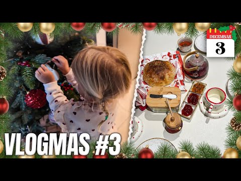 VLOGMAS 3- Tragovi Deda Mraza po kući! 💌 + domaći hleb, losos i apple crumble🍏