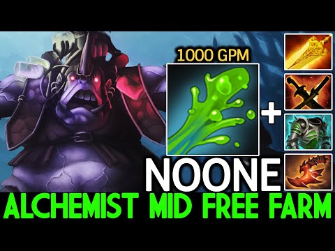 NOONE [Alchemist] Dont Let This Hero Free Farm Radiance 1000 GPM Dota 2